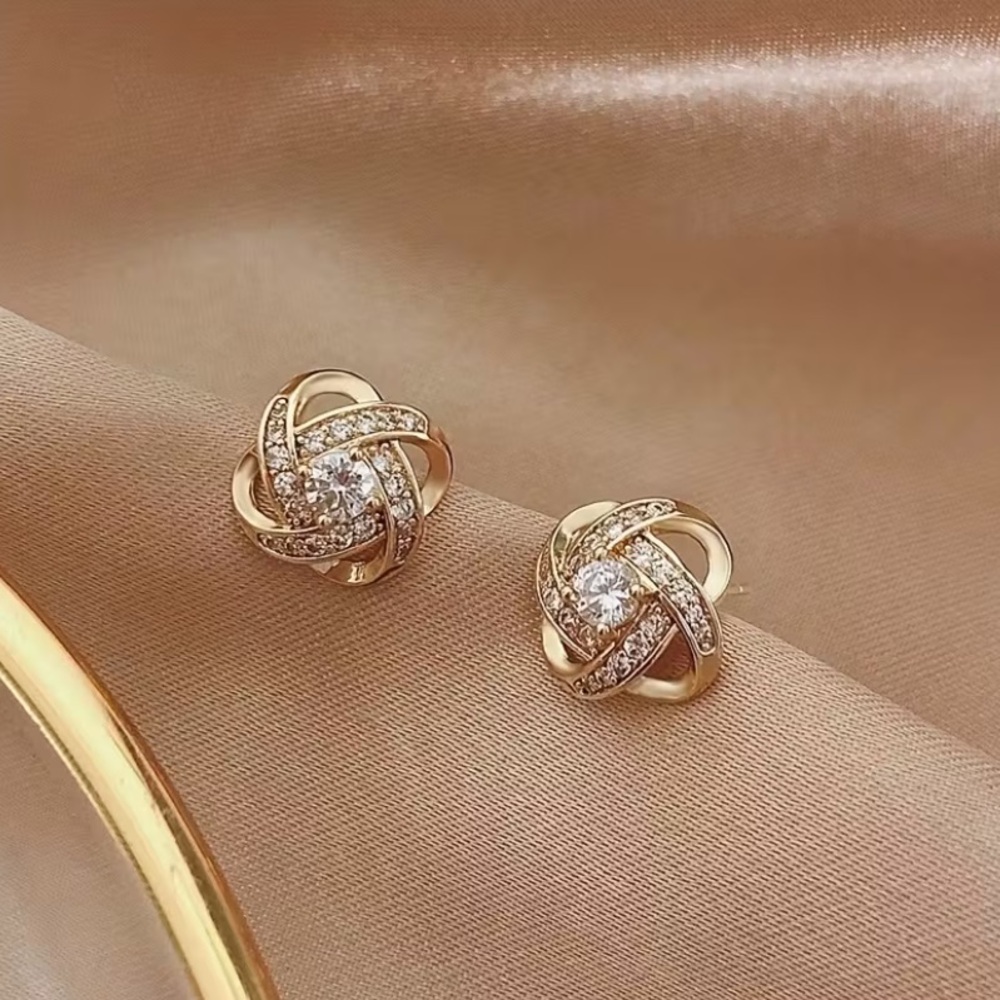 BOGO! Elegant Gold Knot stud Earrings Color Gold - NEW Boutique